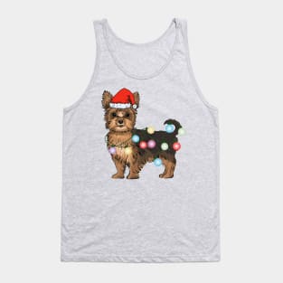 Yorkie Christmas Lights Tank Top